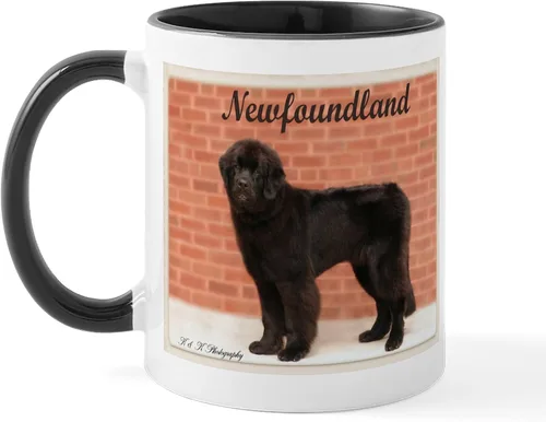 Miniatura 34 de CafePress Newfoundland Dog Drool Zone Taza de café de cerámica de 11 oz (11.0 fl oz)