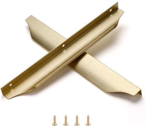 Miniatura 8 de Satanga Tiradores de Dedo Edge para Gabinete Cocina Cajón Perillas Perfil Bajo Puerta Tocador Baño Manijas Largas Armario Muebles Aluminio Paquete