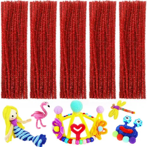 Miniatura 9 de Limpiadores de tuberías, limpiadores de tuberías para manualidades, manualidades y artesanías, manualidades, suministros para manualidades, Purpurina
