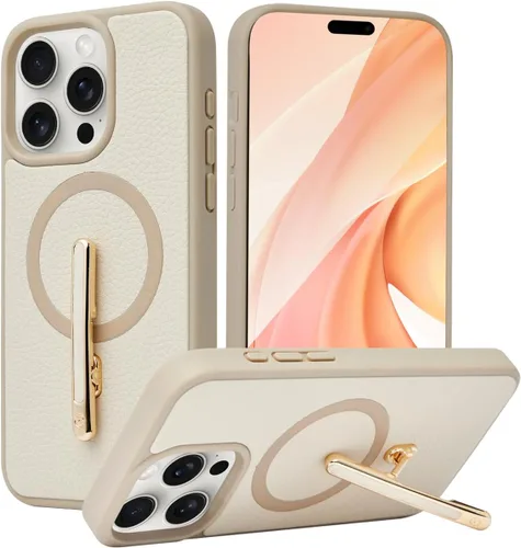 Miniatura 16 de CUSTYPE Funda para iPhone 13 Pro Max de 6.7 pulgadas con soporte, funda de cuero delgada con soporte de 2 vías, compatible con MagSafe, funda