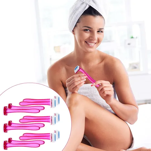 Miniatura 4 de Honoson 30 piezas de maquinilla de afeitar de bikini para mujer, pequeños accesorios de viaje desechables, depilación de axilas, belleza para Rojo