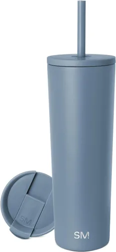 Miniatura 46 de Simple Modern- Vaso con aislamiento, c/tapa y pajilla Taza de viaje Botella de agua de ac. inox. reutilizable Unisex Colecc. Classic 24 oz