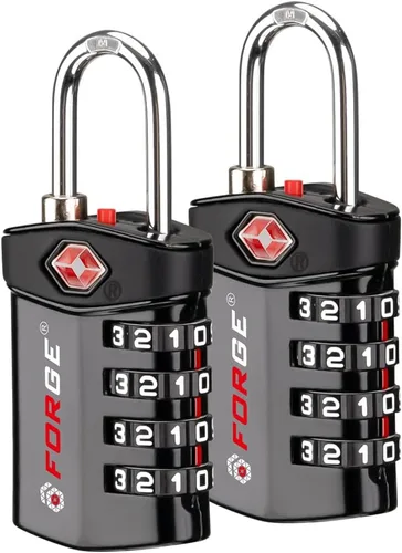 Forge Cerradura de viaje, cerraduras de equipaje aprobadas por la TSA para viajes aéreos, casilleros de gimnasio, casilleros escolares, fundas de