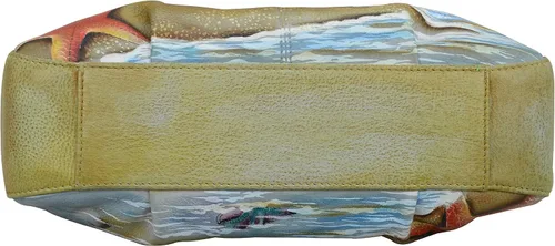 Miniatura 5 de Anuschka - Hobo para mujer, piel auténtica, pintado a mano, exterior