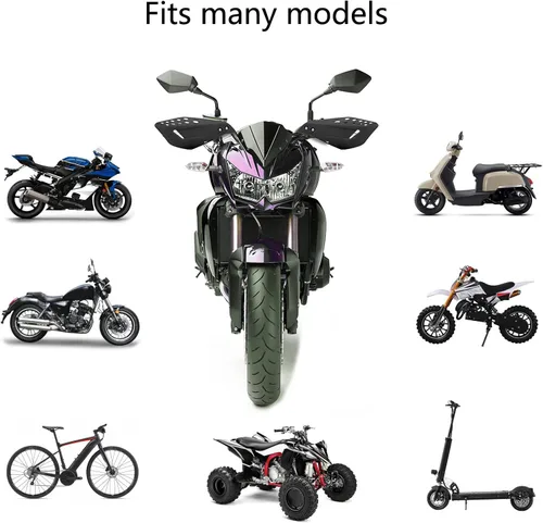 Miniatura 6 de Kucehiup Guardamanos de motocicleta 7/8" 0.866 in Universal Handguard Negro