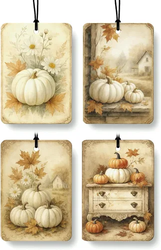 Miniatura 9 de Ambientador de coche para amantes de los libros de fantasmas de Halloween, 4 piezas, retro Spook Ghost Reading Books Ambientador colgante