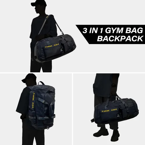 Miniatura 2 de Bolsa de gimnasio para hombres y mujeres, 65L de gran capacidad, bolsa de viaje 3 en 1, mochila convertible con compartimento para zapatos