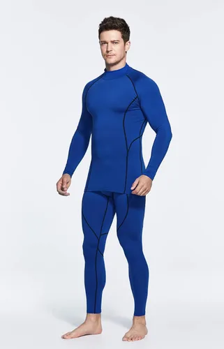 Miniatura 6 de TSLA - paquete de 1 o 2 camisas térmicas de compresión de manga larga para hombre cuello alto falsocuello de tortuga para deportes invierno