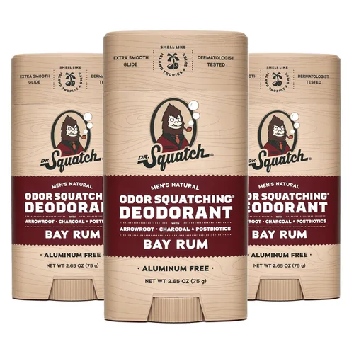 Miniatura 14 de Dr. Squatch Desodorante natural para hombres, sin olor, sin aluminio, alquitrán de pino (2.65 onzas, paquete de 3)