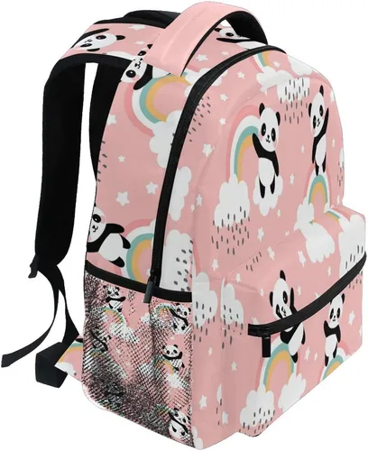 Miniatura 44 de ATTX Linda mochila con diseño de panda para niños y niñas, Panda-h, Ciclismo