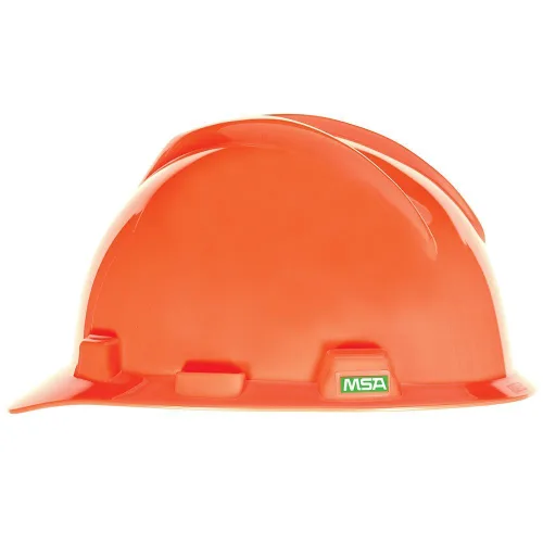 Miniatura 29 de MSA 477484 V-Gard - Casco de seguridad, con suspensión de trinquete Fas-Trac III, carcasa de polietileno, protección anti-impacto superior, correas