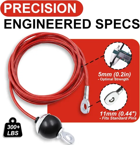 Miniatura 2 de J Bryant Reemplazo de cable de polea de fitness, cuerda de alambre de acero resistente de 0.197 in (0.2 pulgadas) para gimnasio en casa y accesorios