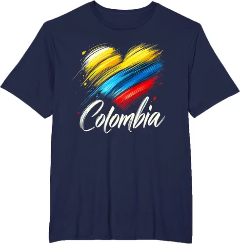 Miniatura 17 de Camiseta de orgullo colombiano con corazón de la bandera de Colombia