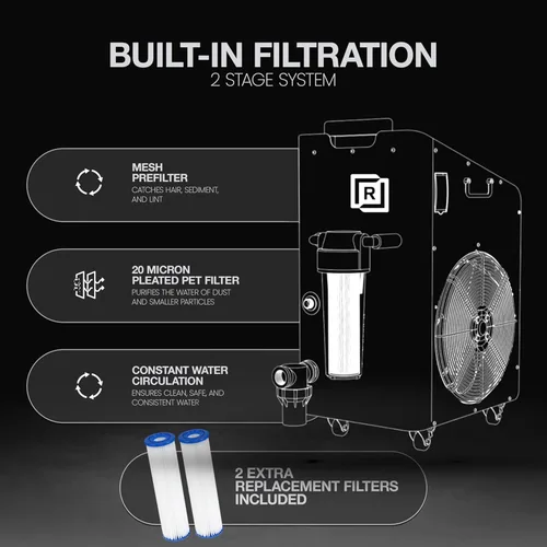Miniatura 4 de Bañera de inmersión fría, 90 galones, 0.8 caballos de fuerza, bañera de hielo resistente para atletas, enfriador de inmersión frío portátil con kit