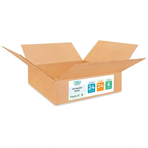 Miniatura 65 de IDL Packaging Paquete de 5 cajas de envío altas de 8 x 8 x 48 pulgadas, extra resistentes de 200 libras frente a caja regular, cajas de mudanza