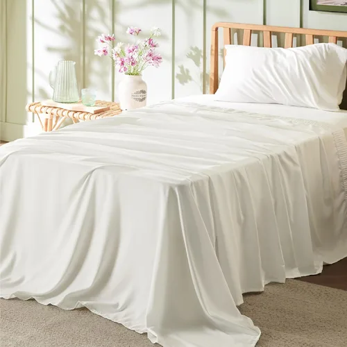 Miniatura 51 de Bedsure Sábanas de tamaño King – Sábanas suaves para cama de tamaño King, 4 piezas de hotel de lujo verde menta, juego de sábanas refrescantes de 11