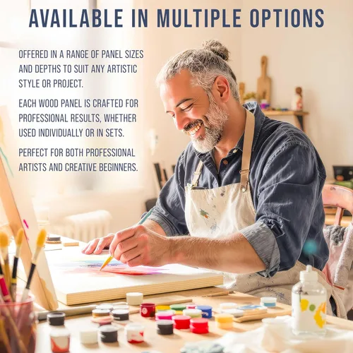 Miniatura 6 de U.S. Art Supply Paneles de madera acunados sin terminar de 6 x 24 pulgadas para pintura, galería de 1-1/2 pulgadas de profundidad (paquete de 2)