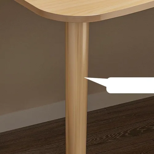 Miniatura 6 de Escritorio de estudio de oficina contemporáneo, escritorio contemporáneo para computadora, escritorio de trabajo con patas de madera, blanco, sin