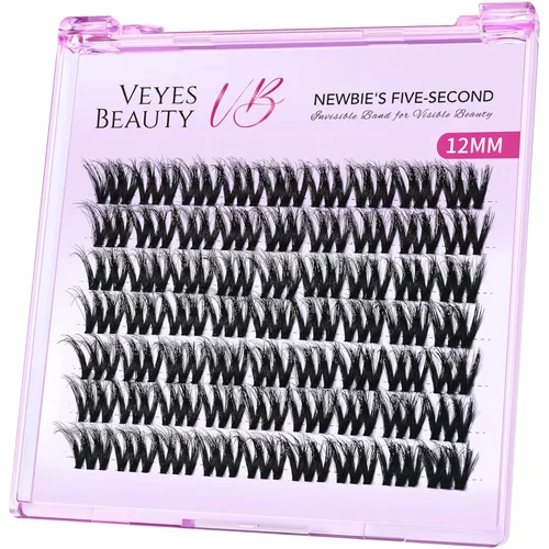 Miniatura 11 de VEYESBEAUTY Xtreme - Extensiones de pestañas individuales esponjosas, pestañas de volumen en capas 3D, banda delgada e invisible, pestañas de visón