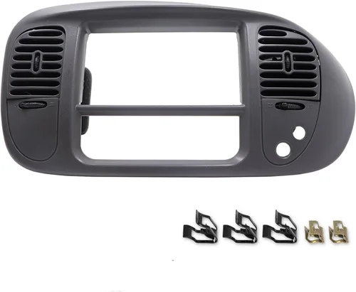 Miniatura 10 de Conjunto de bisel para panel de radio del salpicadero central compatible con Ford F-150 Expedición 97-03 Radio salpicadero central bisel panel