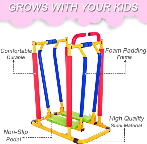 Miniatura 4 de Caminadora para niños para ejercicio de fitness, juguete de ejercicio divertido ajustable para niños, equipo de fitness para interiores