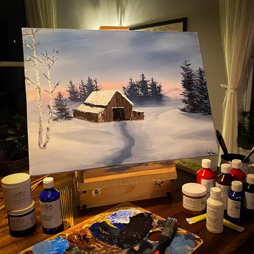 Miniatura 6 de milo Lienzo estirado para artista, 16 x 20 pulgadas, paquete económico de 6 lienzos para pintura, imprimado y listo para pintar, suministros de arte