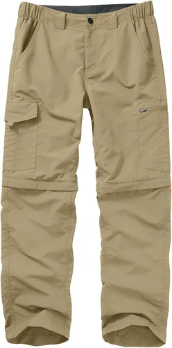 Pantalones de senderismo para hombre, convertibles, ligeros, de secado rápido, para pesca, safari, campamento, viajes, para niño explorador