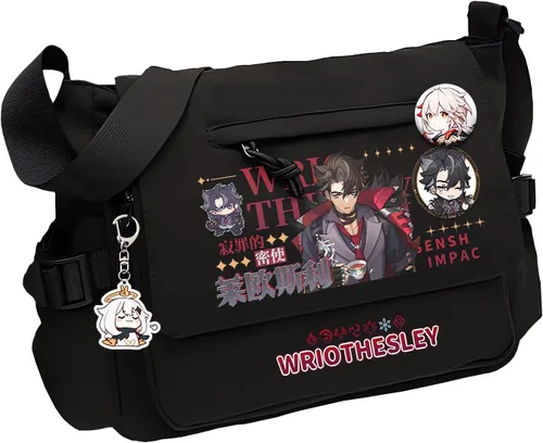 Miniatura 7 de Game Handbag Crossbody Bag, Cute Single Shoulder Bag, Adult 3D Print Anime Backpack Black-2