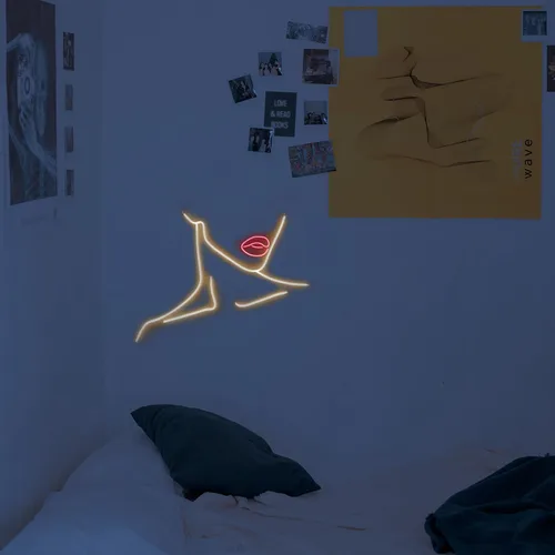 Miniatura 4 de Letrero de neón estético de neón de 19 pulgadas, decoración de pared con luz LED para el hogar, dormitorio, sala de estar, tienda, regalos