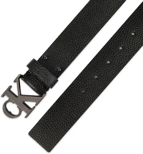 Miniatura 5 de Calvin Klein Cinturón casual CK con hebilla recortada con monograma para hombre