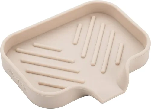 Miniatura 58 de MicoYang Jaboneras de baño de silicona con boquilla de drenaje, organizador de fregadero de cocina, soporte de esponja, bandeja de jabón para Azul