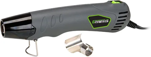 Pistola de calor eléctrica compacta con cable de 350W Genesis 662F con boquilla reflectora curva y cable de alimentación de 6 pies para