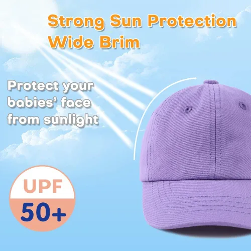 Miniatura 70 de Peecabe Gorra de béisbol para niños pequeños, unisex, de algodón, ajustable, para bebés, niños, gorra de béisbol para niñas de 1 a 5 años
