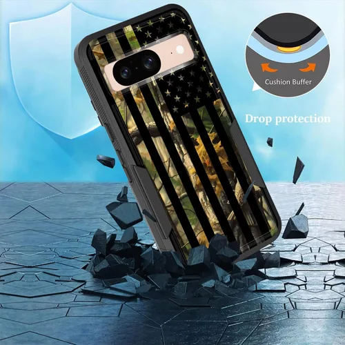 Miniatura 6 de Funda para Pixel 6A, funda híbrida de doble capa resistente a prueba de golpes de policarbonato duro de silicona suave TPU para Google Pixel 6A