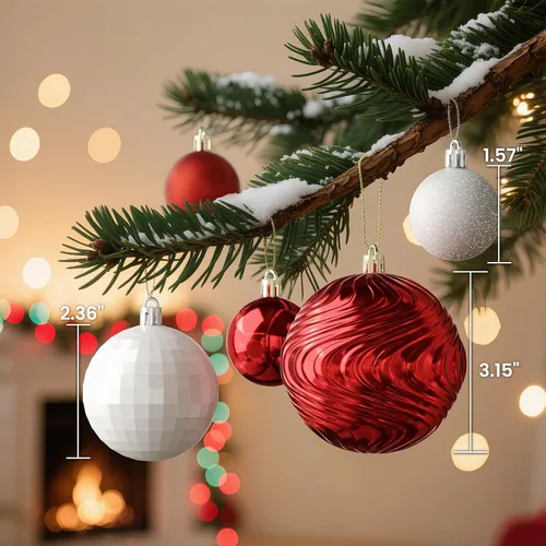 Miniatura 3 de Adornos de árbol de Navidad de Annecy - 36 piezas de adornos de bola de Navidad irrompibles, juego de adornos de bola de Navidad para fiestas, Oro