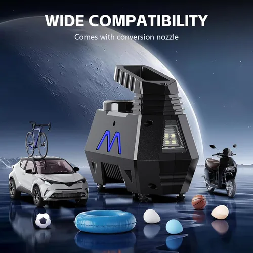 Miniatura 7 de Inflador de neumáticos, compresor de aire portátil, bomba de aire para neumáticos de automóvil, cable de 9.84 pies, bomba automática de 12 V CC