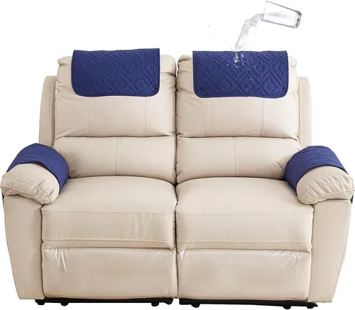 Miniatura 23 de XMAYODS Funda impermeable para sillón con reposabrazos, fundas antideslizantes para sofá y reposacabezas, fundas para respaldo, fundas para sillón