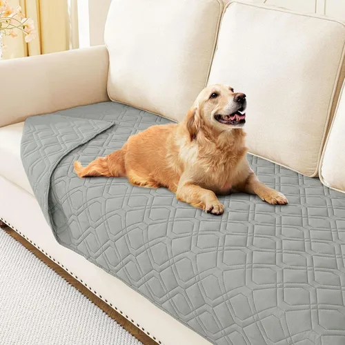Miniatura 104 de hyha Manta impermeable para perros, manta reversible para cama de mascotas, funda suave para sofá/sillón lavable para perros, fundas impermeables