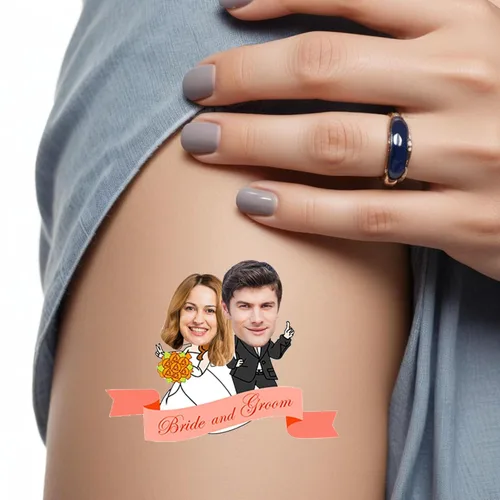 Tatuajes corporales personalizados para despedida de soltera, calcomanías de despedida de soltero, suministros de fiesta con caras divertidas,