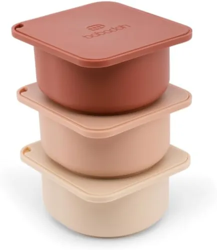 Miniatura 10 de Babadoh Recipientes de Silicona para Fermentación de Masa de Pizza con Tapas Accesorios para Hacer Pizza Juego de 3 Azul Múltiple
