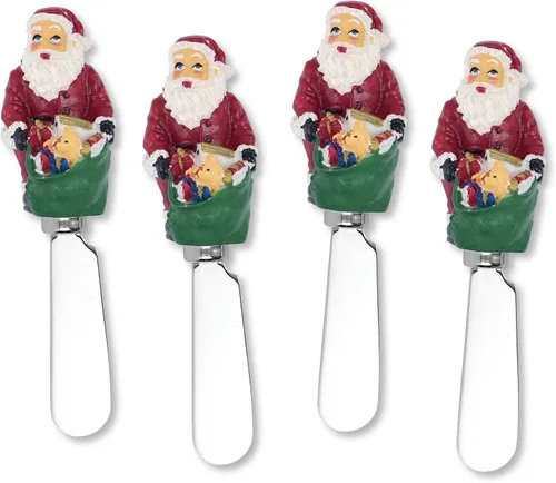 Miniatura 16 de Supreme Housewares Esparcidores de Queso con Diseño de Bastones de Caramelo, Mangos de Resina Pintados a Mano con Cuchillas de Acero Inoxidable