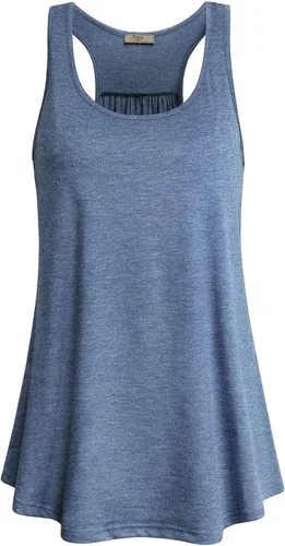 Miniatura 16 de Cestyle - Camiseta sin mangas para mujer, cuello redondo, corte holgado, para entrenamiento