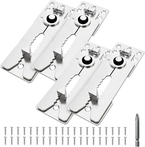 Miniatura 15 de Paquete de 2 tornillos conectores seccionales de sofá, conectores de sofá resistentes para seccionales, abrazaderas de sofá para hacer estancias