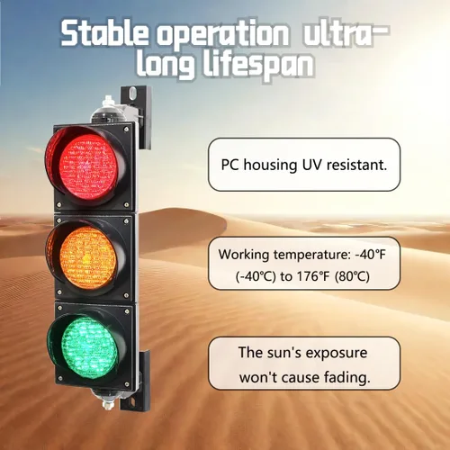Miniatura 2 de 100-3 4pulg 100mm Luz de Semáforo de Parada/Circulación/Botón de Control/Lámpara LED AC 85-265V, Carcasa de PC Resistente al Agua IP65