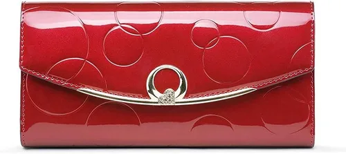 Miniatura 8 de Cartera larga para mujer, de lujo, piel auténtica, RFID, multifuncional, a la moda, simple monedero, tarjetero, Azul, Clásico