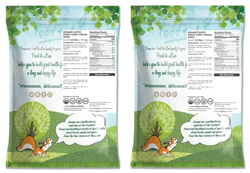 Miniatura 2 de Food to Live Maíz orgánico súper dulce, liofilizado, 5 libras, granos enteros, sin OMG, kosher, aperitivo saludable, a granel, cultivado