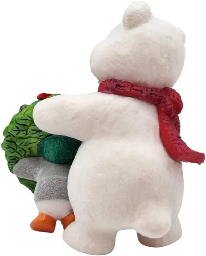 Miniatura 5 de Hallmark Adorno navideño de recuerdo 2019 con fecha de año Bola de nieve y esmoquin Decking The Halls Oso polar y pingüino