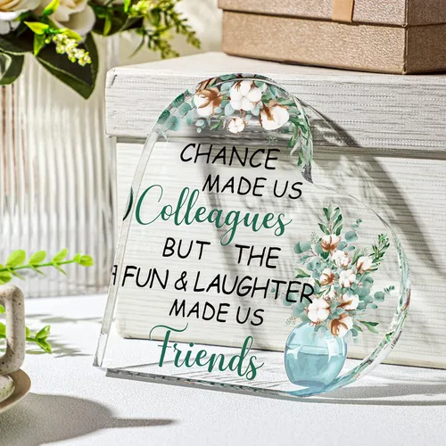 Miniatura 3 de Bucherry Regalos de Navidad para compañeras de trabajo para mujeres, Chance Made Us Colegas Amigas Regalo Inspirador de Cumpleaños Recuerdo