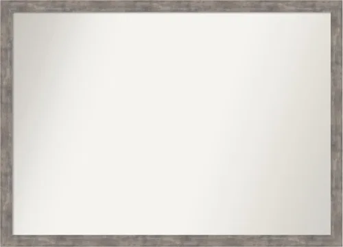 Miniatura 262 de Amanti Art Silver Bathroom Mirror for Over Sink, 24x49 Custom Made Marred Pewter Rectangle Vanity Mirror, Oversize Casual Wood Frame, Hangs Estaño