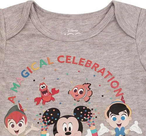Miniatura 8 de Disney 100th Anniversary - Paquete de 3 mamelucos para recién nacidos y bebés, rojo, azul, gris
